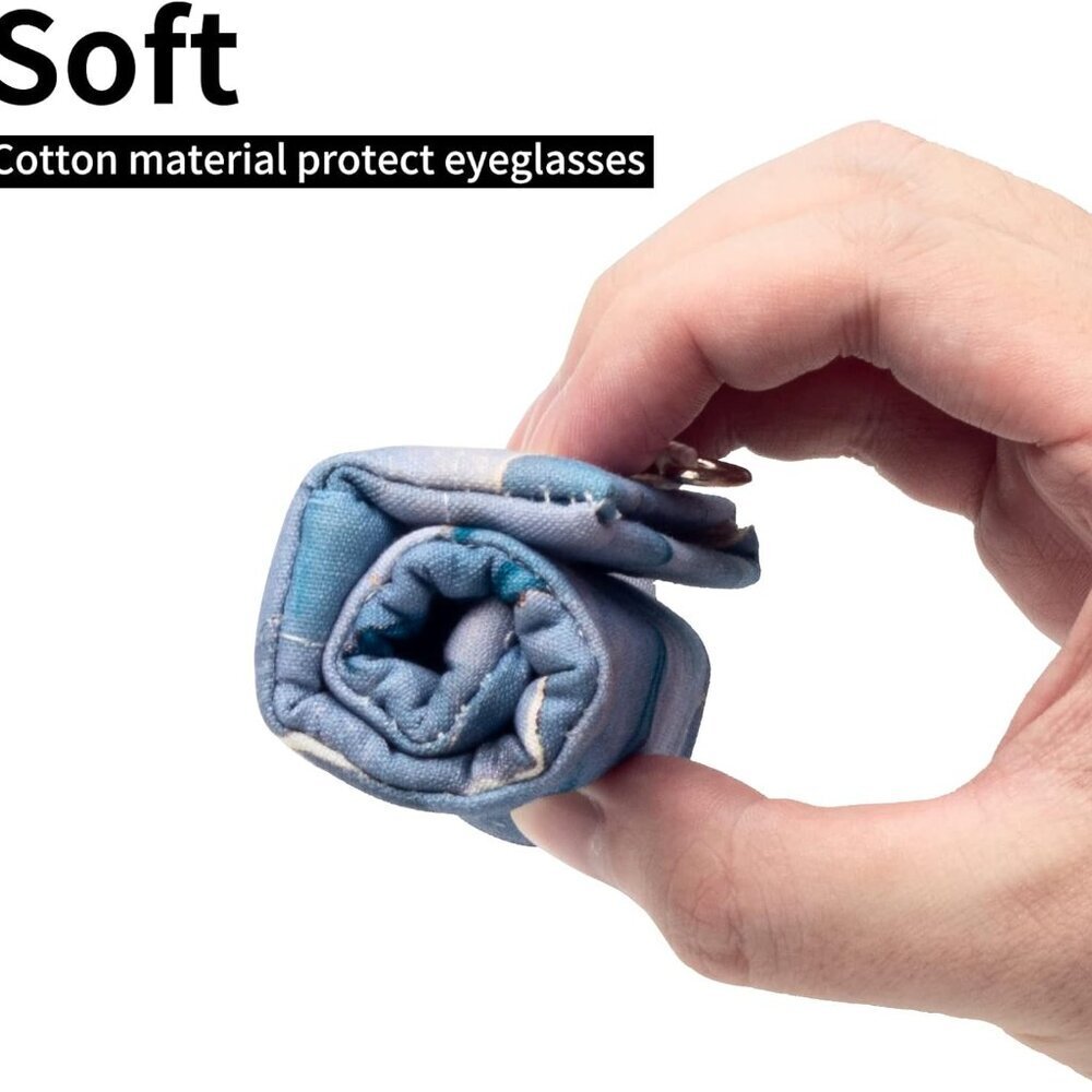 Double Glasses Case Microfiber Soft Squeeze Top F… - image 5